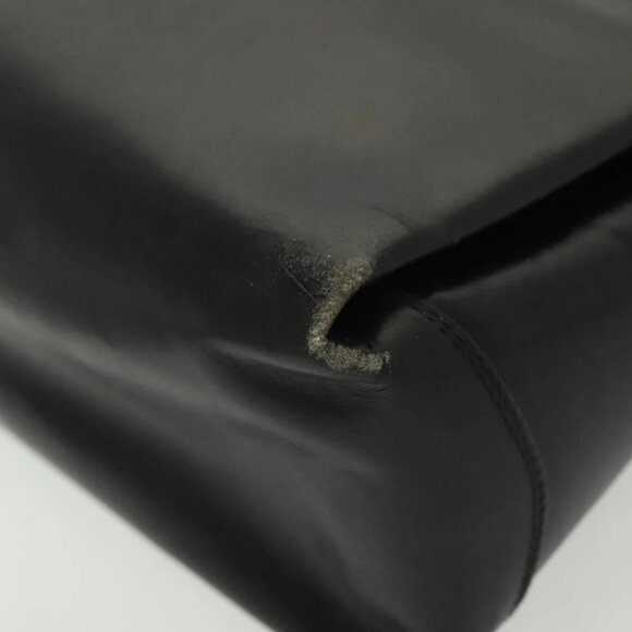 GUCCI Hand Bag Leather Black Gold Auth ep10870 - Picture 5 of 16